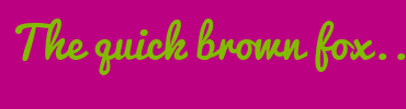 Image with Font Color 82BC00 and Background Color BC0082
